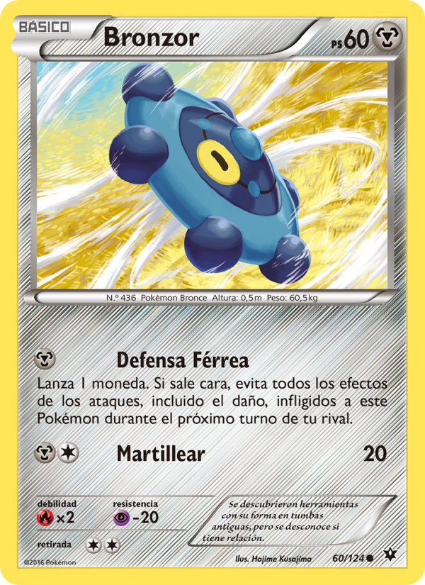 Bronzor 60 — Fates Collide (Spanish Pokémon TCG card)