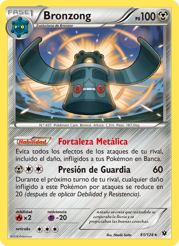 Bronzong 61 — Fates Collide (Spanish Pokémon TCG card)