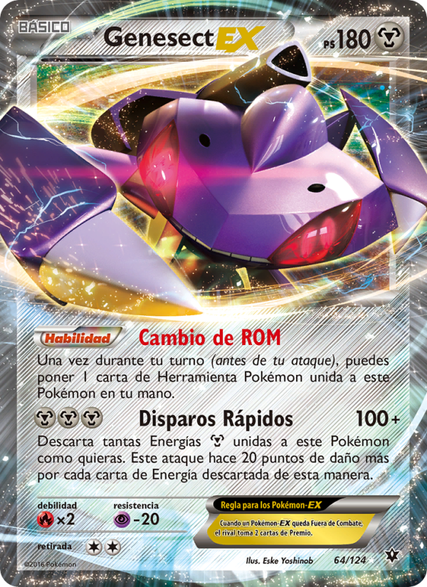 Genesect EX 64 — Fates Collide (Spanish Pokémon TCG card)