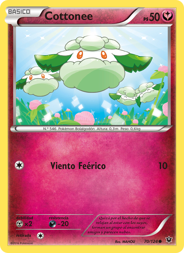Cottonee 70 — Fates Collide (Spanish Pokémon TCG card)