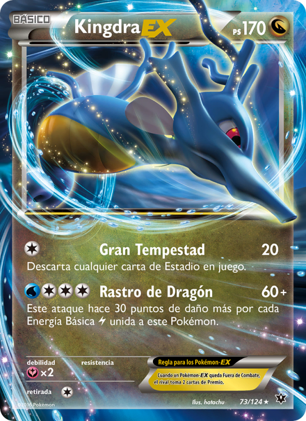 Kingdra EX 73 — Fates Collide (Spanish Pokémon TCG card)