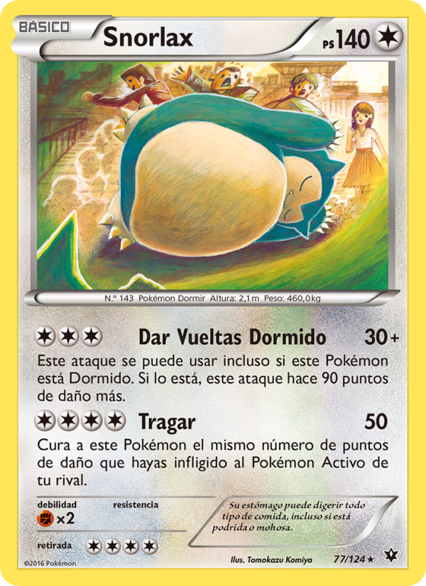 Snorlax 77 — Fates Collide (Spanish Pokémon TCG card)