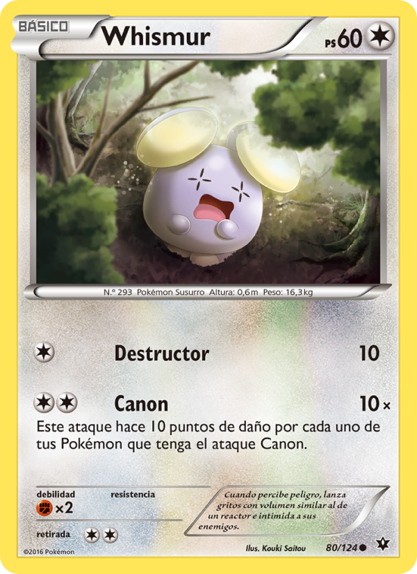 Whismur 80 — Fates Collide (Spanish Pokémon TCG card)