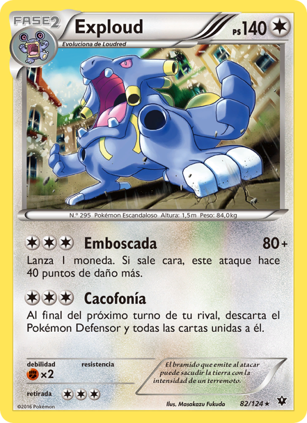 Exploud 82 — Fates Collide (Spanish Pokémon TCG card)