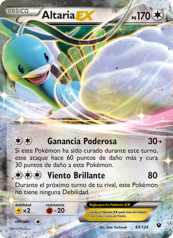 Altaria EX 83 — Fates Collide (Spanish Pokémon TCG card)