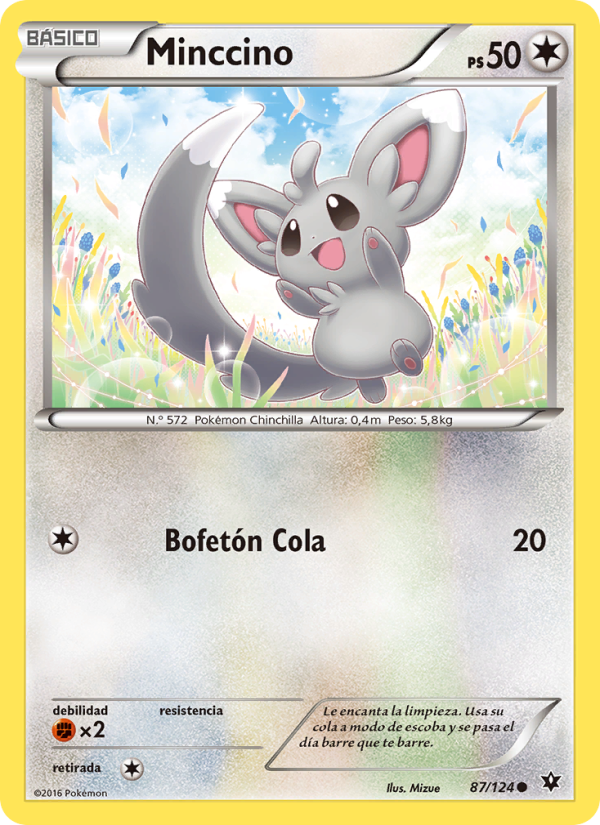 Minccino 87 — Fates Collide (Spanish Pokémon TCG card)