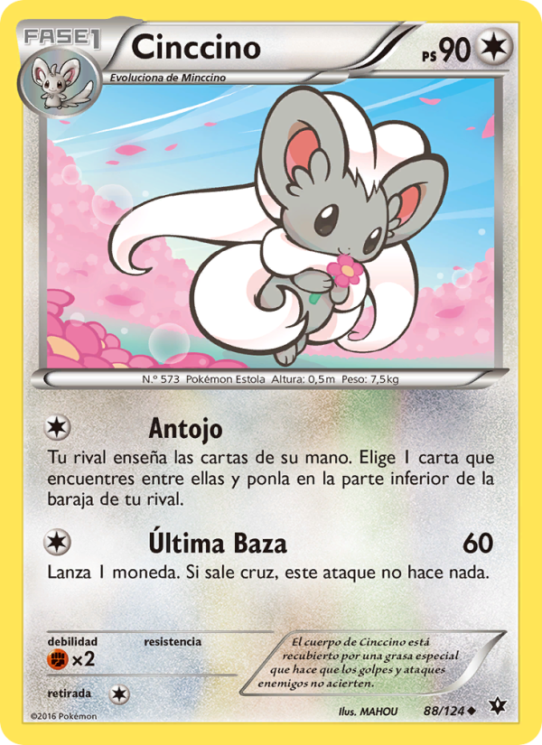 Cinccino 88 — Fates Collide (Spanish Pokémon TCG card)
