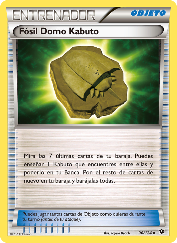 Fósil Domo Kabuto 96 — Fates Collide (Spanish Pokémon TCG card)