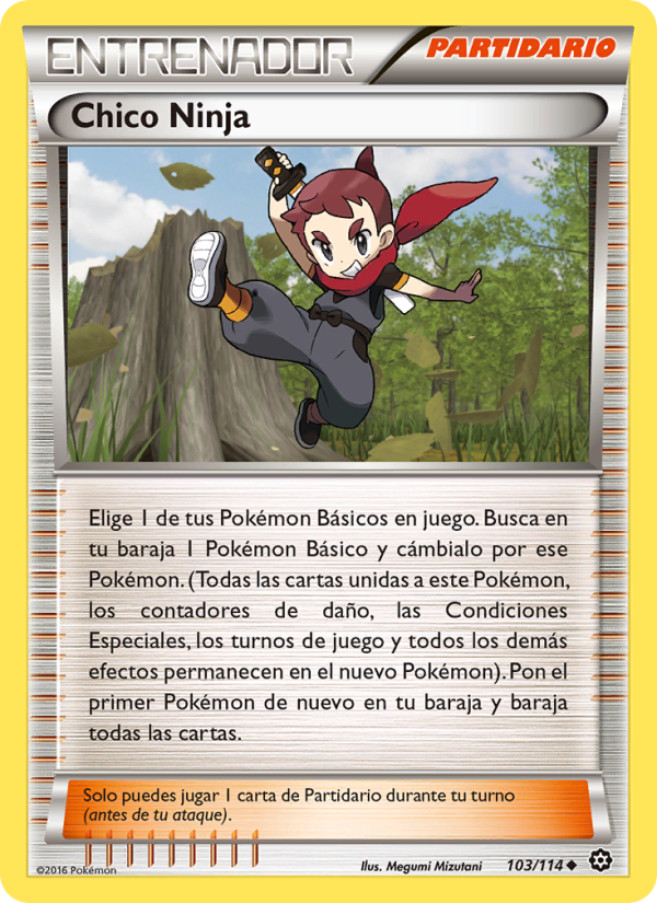 Chico Ninja 103 — Steam Siege (Spanish Pokémon TCG card)