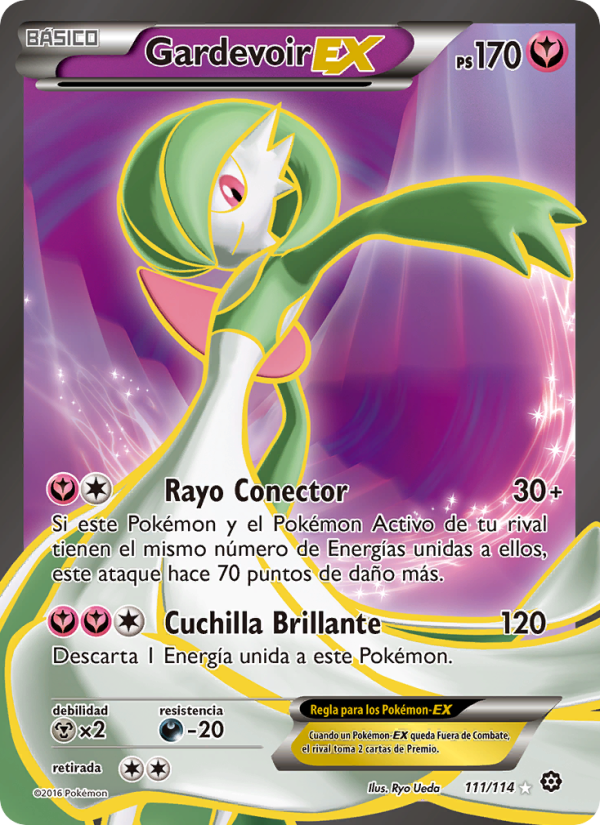Gardevoir EX 111 — Steam Siege (Spanish Pokémon TCG card)