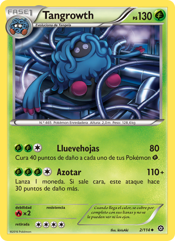 Tangrowth 2 — Steam Siege (Spanish Pokémon TCG card)