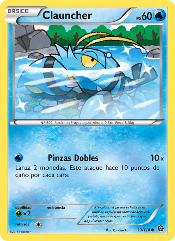 Clauncher 33 — Steam Siege (Spanish Pokémon TCG card)