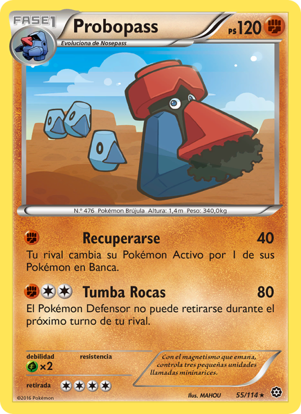 Probopass 55 — Steam Siege (Spanish Pokémon TCG card)