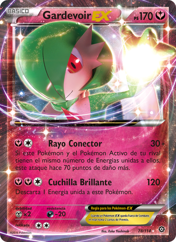 Gardevoir EX 78 — Steam Siege (Spanish Pokémon TCG card)