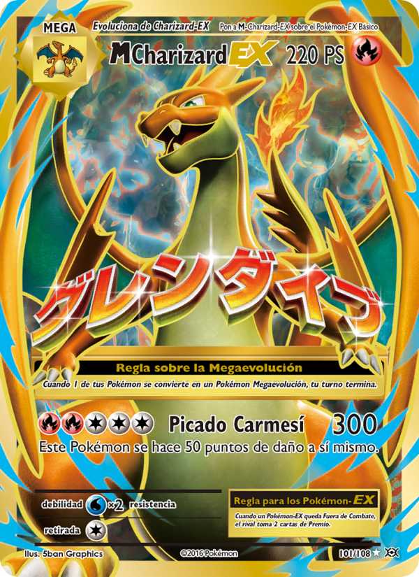 M-Charizard EX 101 — Evolutions (Spanish Pokémon TCG card)