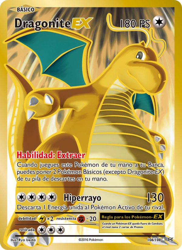 Dragonite EX 106 — Evolutions (Spanish Pokémon TCG card)