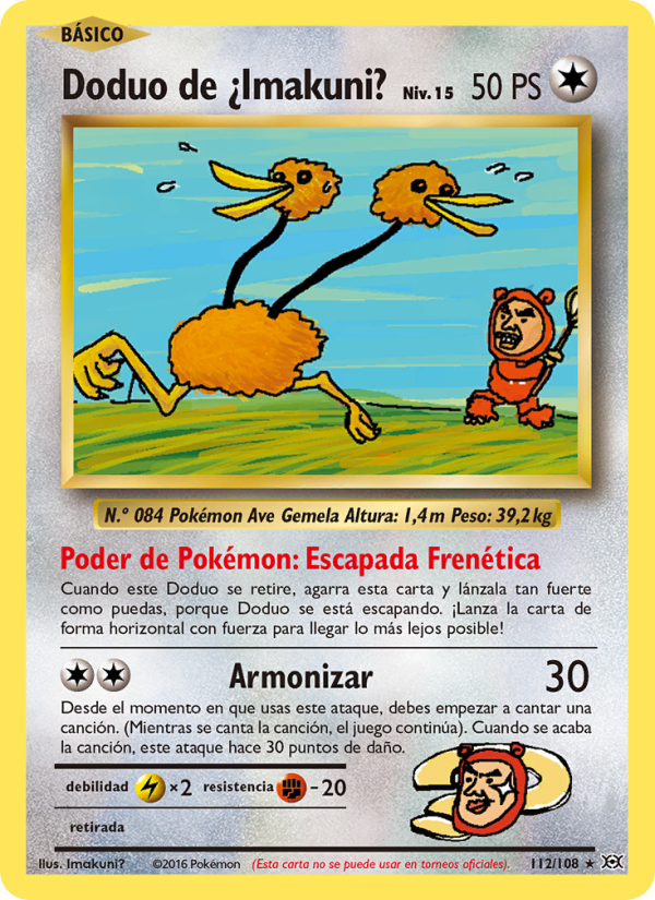 Doduo de ¿Imakuni? 112 — Evolutions (Spanish Pokémon TCG card)