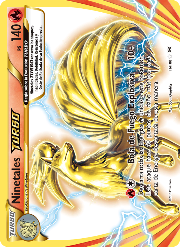 Ninetales TURBO 16 — Evolutions (Spanish Pokémon TCG card)