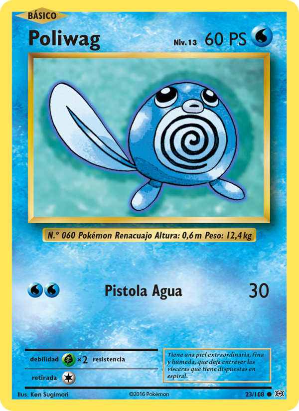 Poliwag 23 — Evolutions (Spanish Pokémon TCG card)
