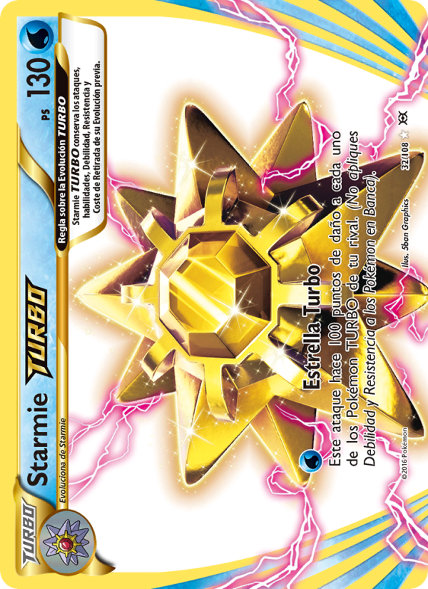 Starmie TURBO 32 — Evolutions (Spanish Pokémon TCG card)