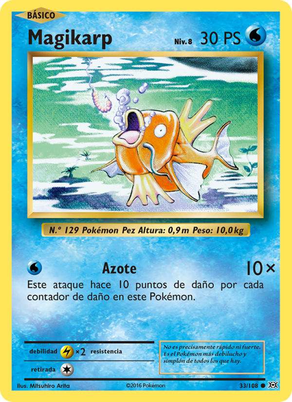Magikarp 33 — Evolutions (Spanish Pokémon TCG card)