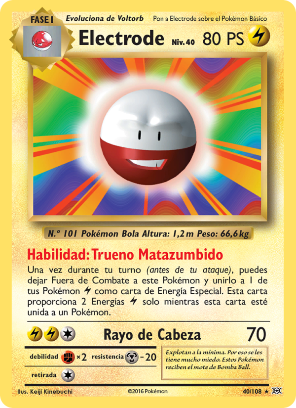 Electrode 40 — Evolutions (Spanish Pokémon TCG card)