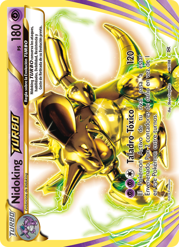Nidoking TURBO 46 — Evolutions (Spanish Pokémon TCG card)