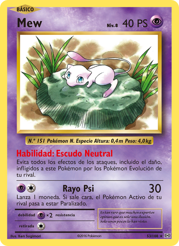 Mew 53 — Evolutions (Spanish Pokémon TCG card)