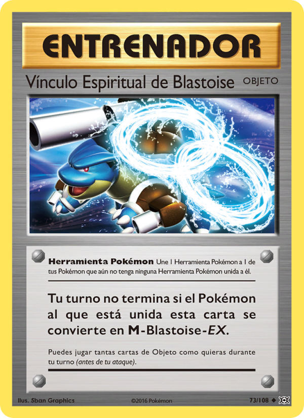 Vínculo Espiritual de Blastoise 73 — Evolutions (Spanish Pokémon TCG card)