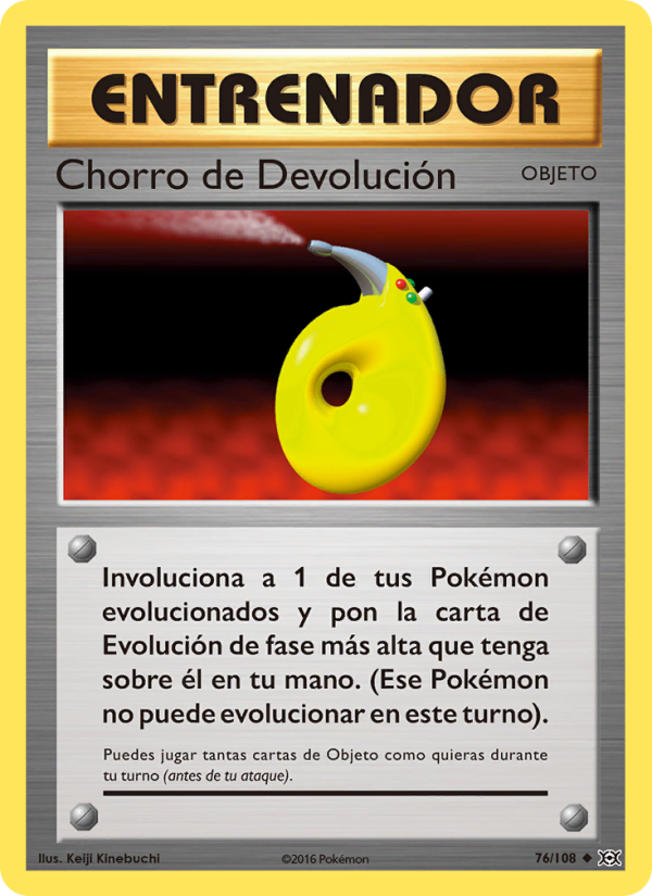 Chorro de Devolución 76 — Evolutions (Spanish Pokémon TCG card)