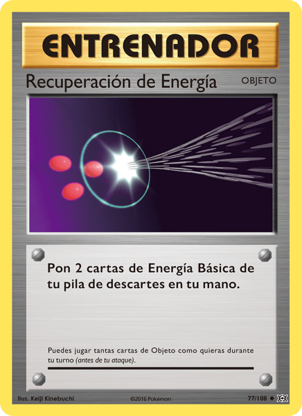 Recuperación de Energía 77 — Evolutions (Spanish Pokémon TCG card)
