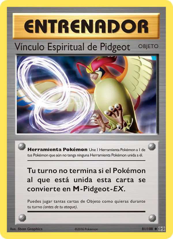 Vínculo Espiritual de Pidgeot 81 — Evolutions (Spanish Pokémon TCG card)