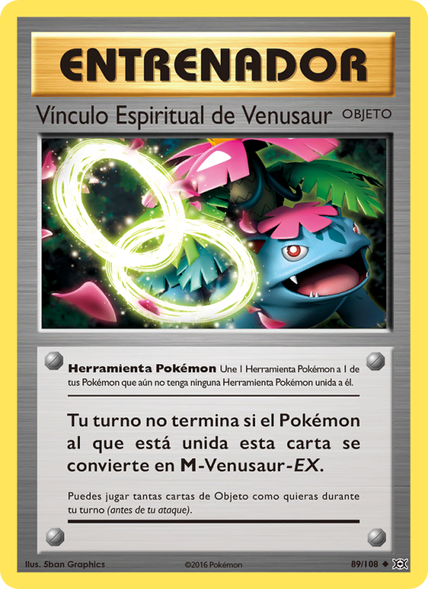 Vínculo Espiritual de Venusaur 89 — Evolutions (Spanish Pokémon TCG card)