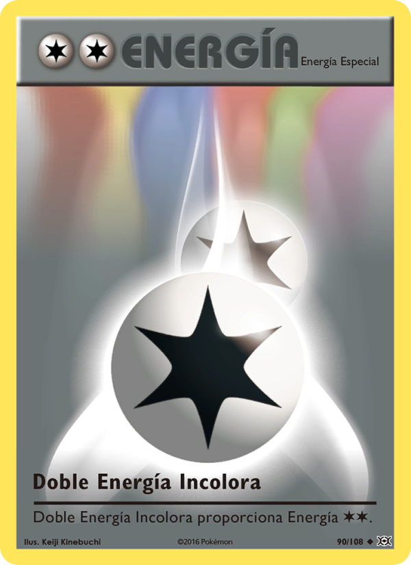 Doble Energía Incolora 90 — Evolutions (Spanish Pokémon TCG card)