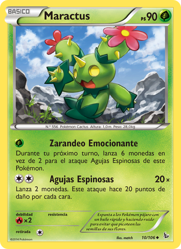 Maractus 10 — Flashfire (Spanish Pokémon TCG card)