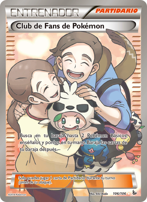 Club de Fans de Pokémon 106 — Flashfire (Spanish Pokémon TCG card)