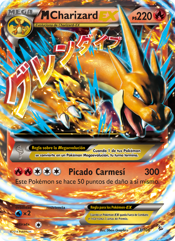 M-Charizard EX 13 — Flashfire (Spanish Pokémon TCG card)