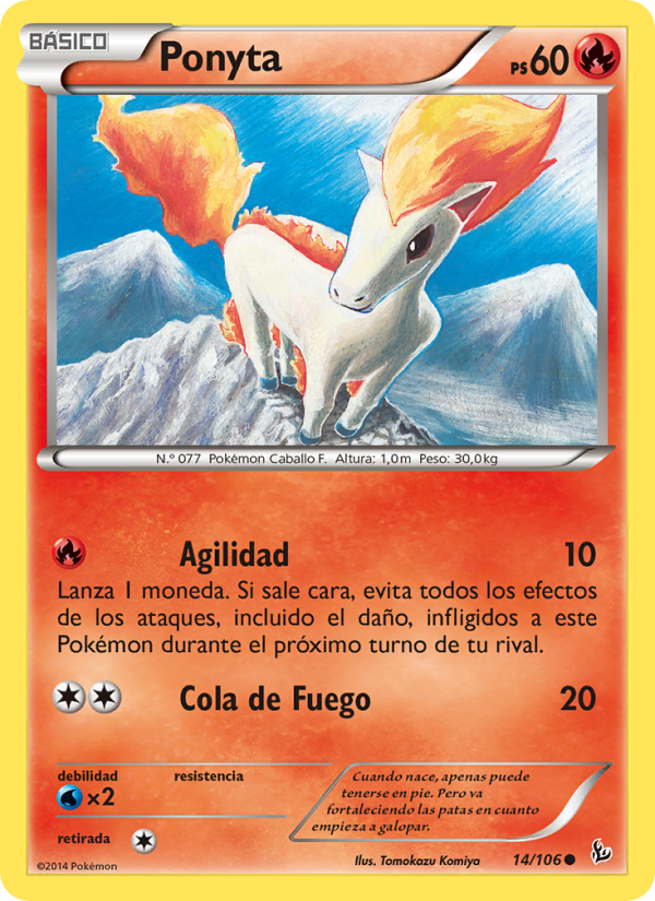 Ponyta 14 — Flashfire (Spanish Pokémon TCG card)