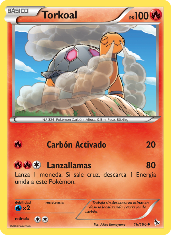 Torkoal 16 — Flashfire (Spanish Pokémon TCG card)