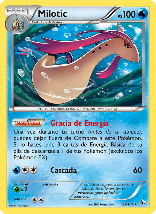 Milotic 23 — Flashfire (Spanish Pokémon TCG card)