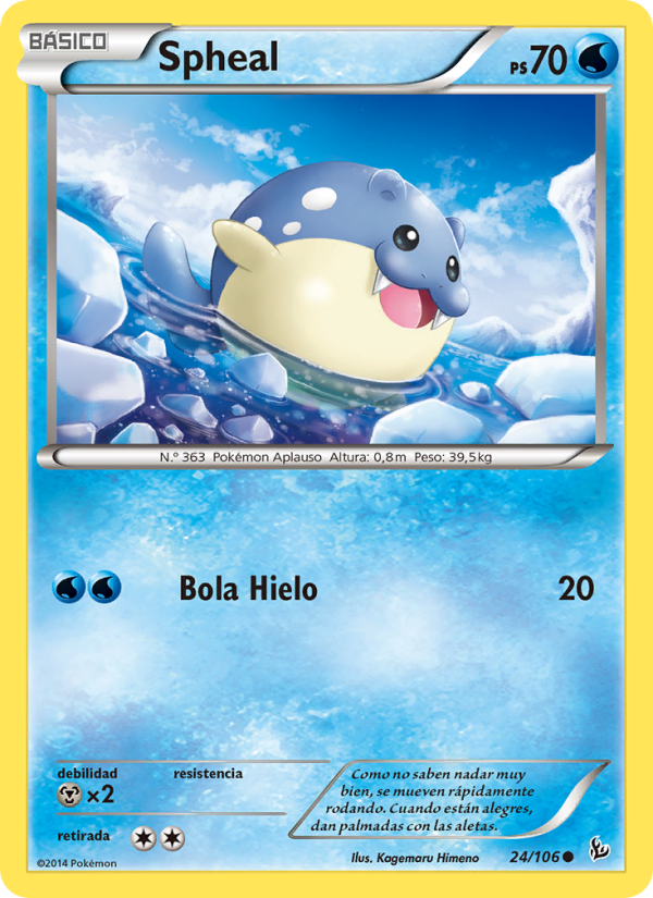 Spheal 24 — Flashfire (Spanish Pokémon TCG card)