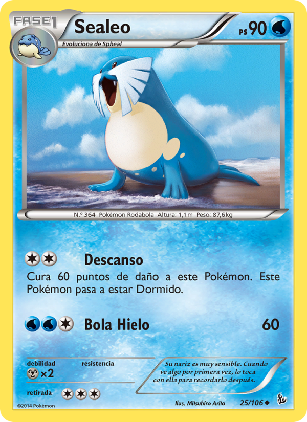 Sealeo 25 — Flashfire (Spanish Pokémon TCG card)