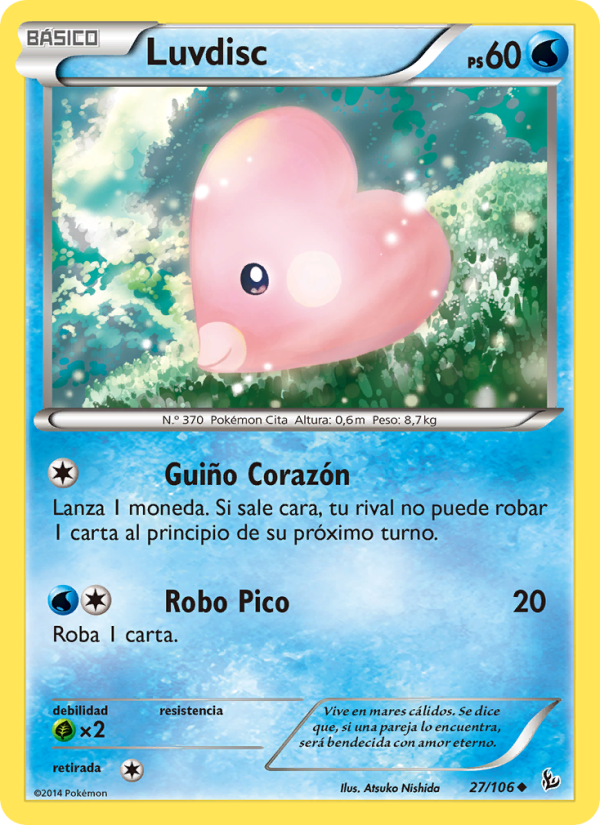 Luvdisc 27 — Flashfire (Spanish Pokémon TCG card)