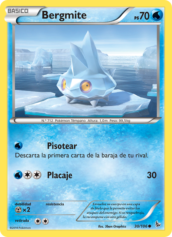 Bergmite 30 — Flashfire (Spanish Pokémon TCG card)