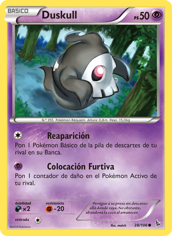 Duskull 38 — Flashfire (Spanish Pokémon TCG card)