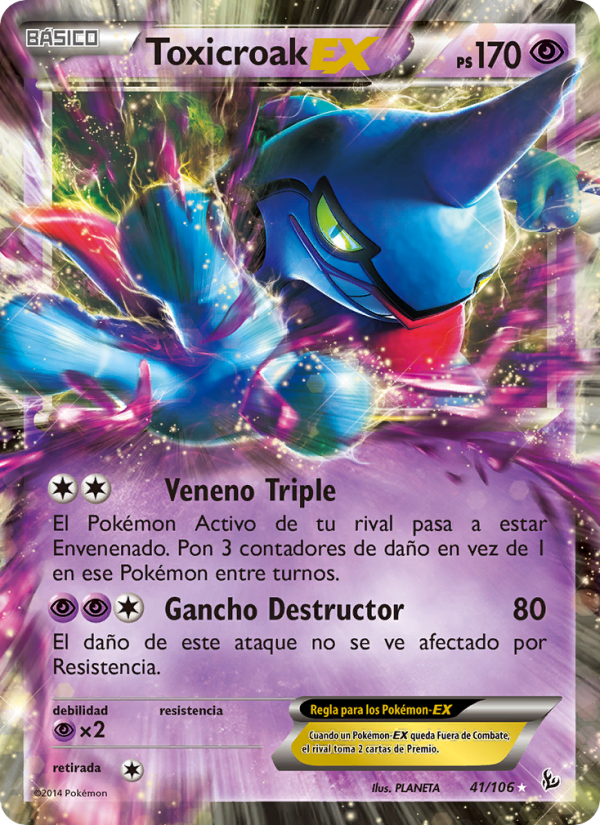 Toxicroak EX 41 — Flashfire (Spanish Pokémon TCG card)