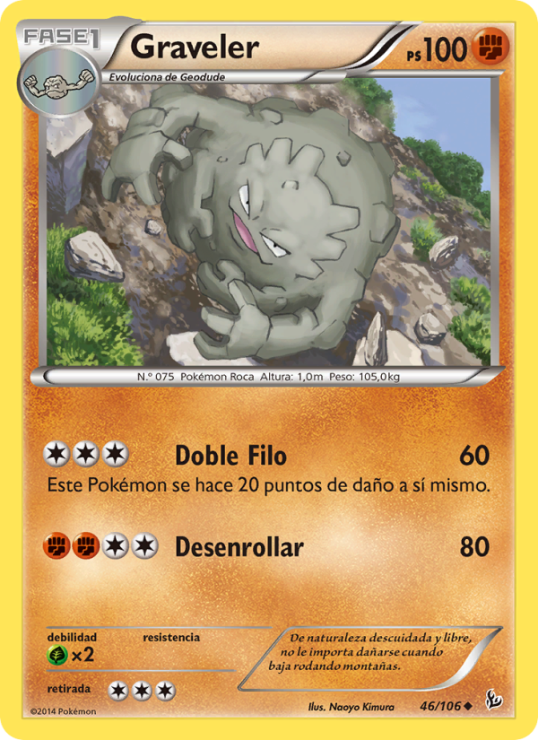 Graveler 46 — Flashfire (Spanish Pokémon TCG card)