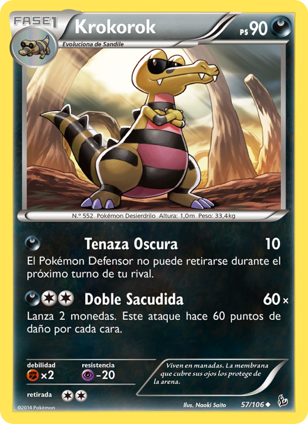 Krokorok 57 — Flashfire (Spanish Pokémon TCG card)