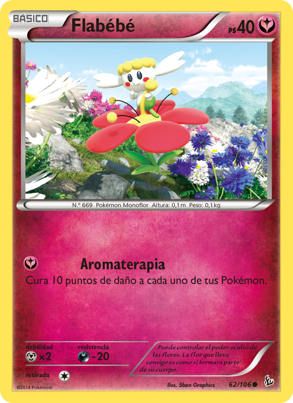 Flabébé 62 — Flashfire (Spanish Pokémon TCG card)