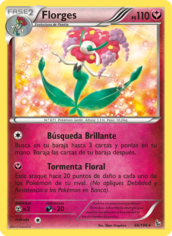 Florges 66 — Flashfire (Spanish Pokémon TCG card)